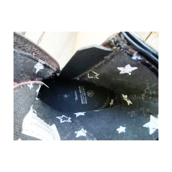 George Pink Black Moto Boots Metallic Sparkle Hologram Sz 6 Youth - Picture 7 of 8